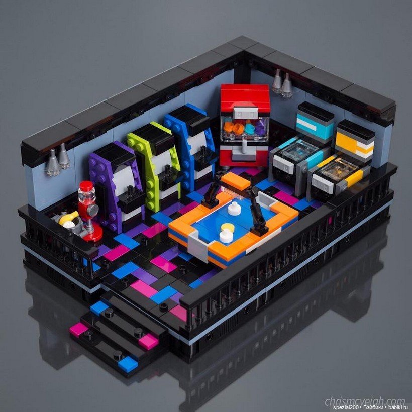 Ретро-интерьеры из LEGO от Криса МакВея (фото 8)