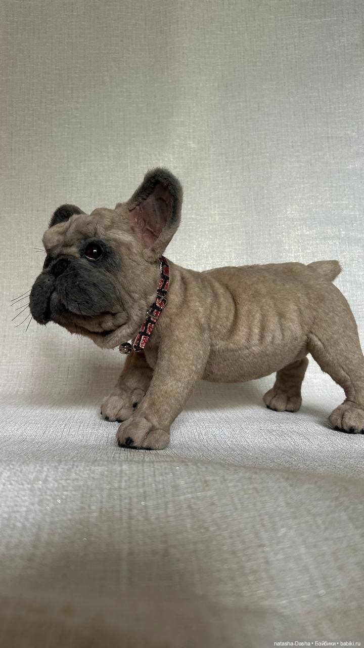 🐶Французик🐾🐕 — Игрушки в смешанной технике (мех и глина): Арт (фото 7)