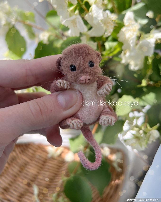 Миниатюрная тедди мышка полёвка Муко 🐭 (фото 3)