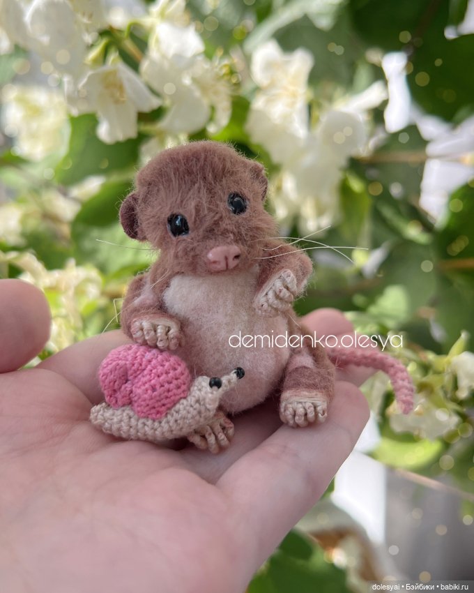 Миниатюрная тедди мышка полёвка Муко 🐭 (фото 2)