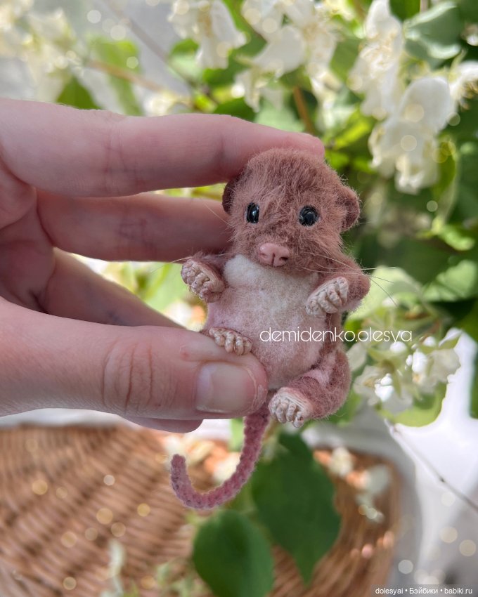 Миниатюрная тедди мышка полёвка Муко 🐭 (фото 4)