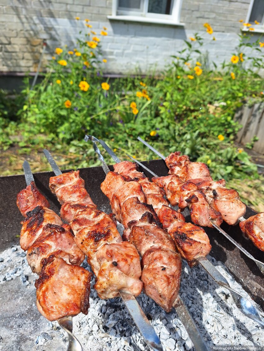 Вместе с Марго жарили шашлык 😋