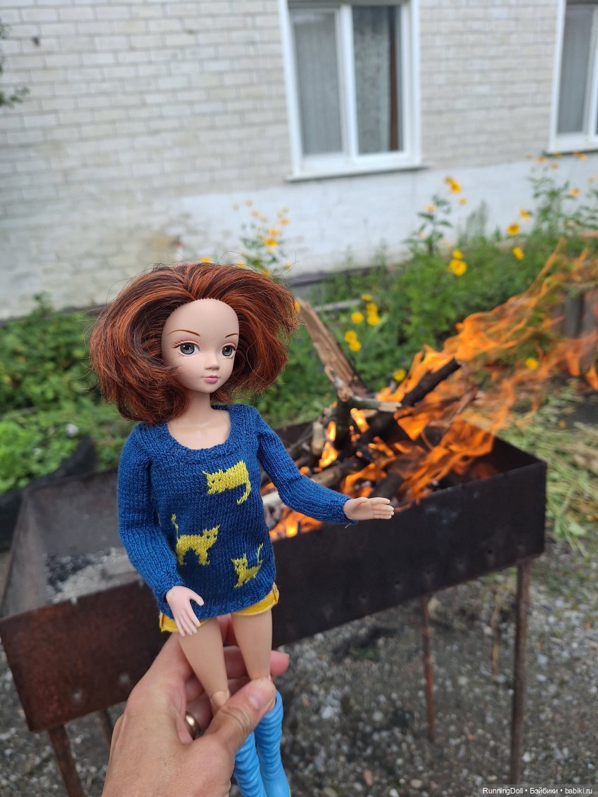 Вместе с Марго жарили шашлык 😋