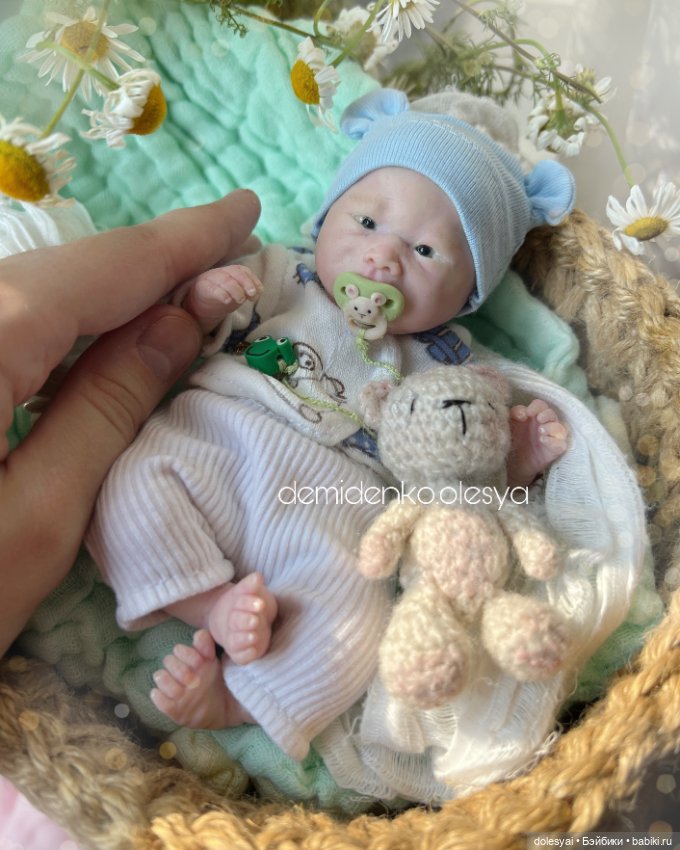 Миниатюрная кукла младенец Лука. Миниреборн (фото 2)