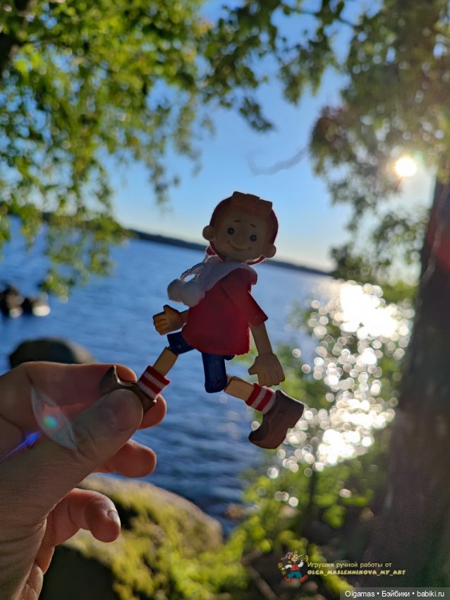 Буратинка на природе!! 🌿 — Авторские игрушки из дерева: резьба (фото 8)