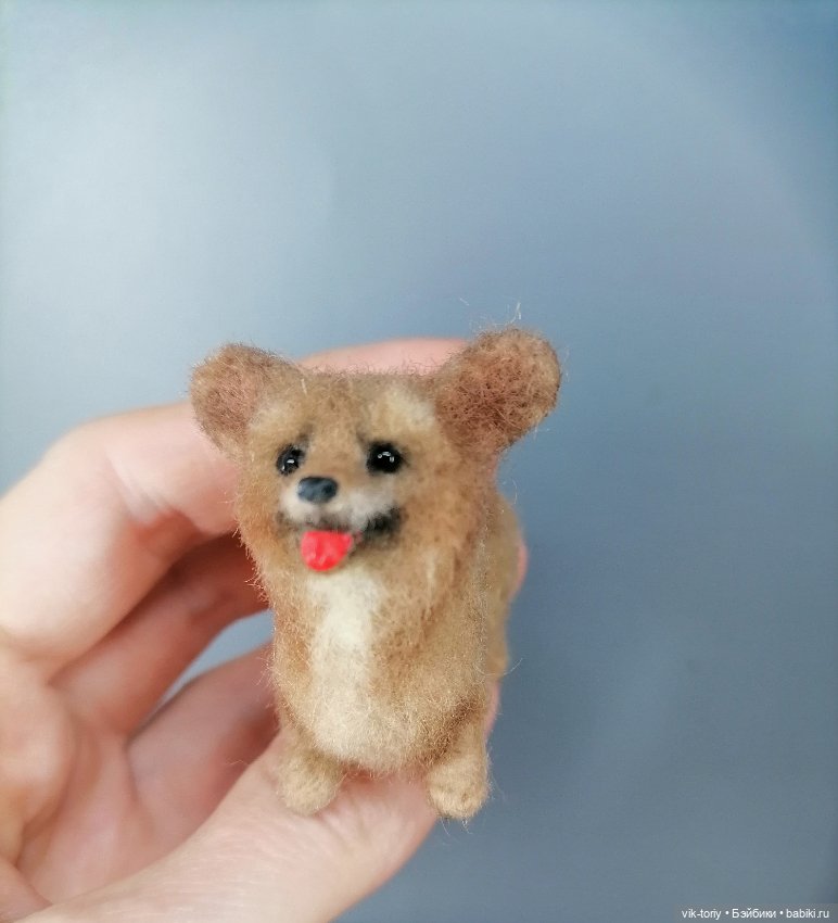 Корги — Валяные игрушки из шерсти: сухое валяние (фото 4)