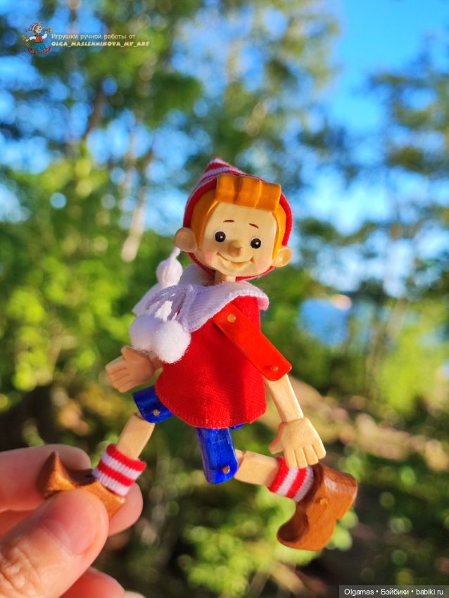 Буратинка на природе!! 🌿 — Авторские игрушки из дерева: резьба