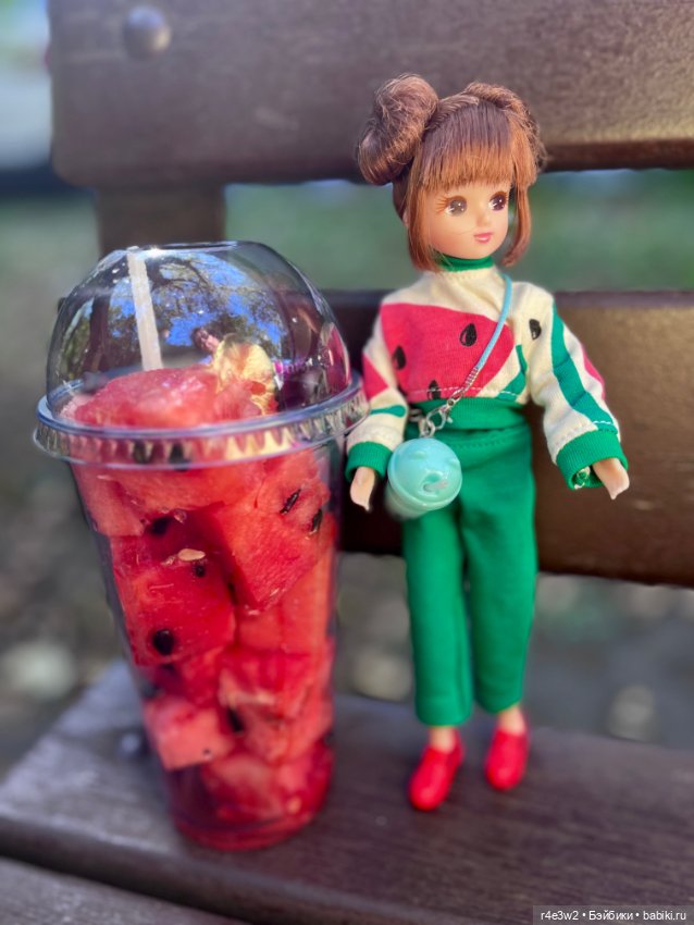 Ликка и арбуз 🍉 — Куклы Takara Tomy (Такара): Licca (Ликка) (фото 5)
