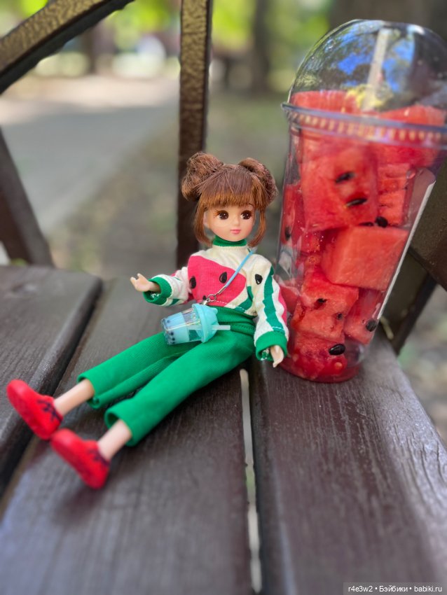 Ликка и арбуз 🍉 — Куклы Takara Tomy (Такара): Licca (Ликка) (фото 9)