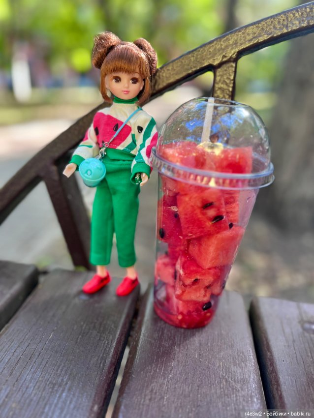 Ликка и арбуз 🍉 — Куклы Takara Tomy (Такара): Licca (Ликка) (фото 4)