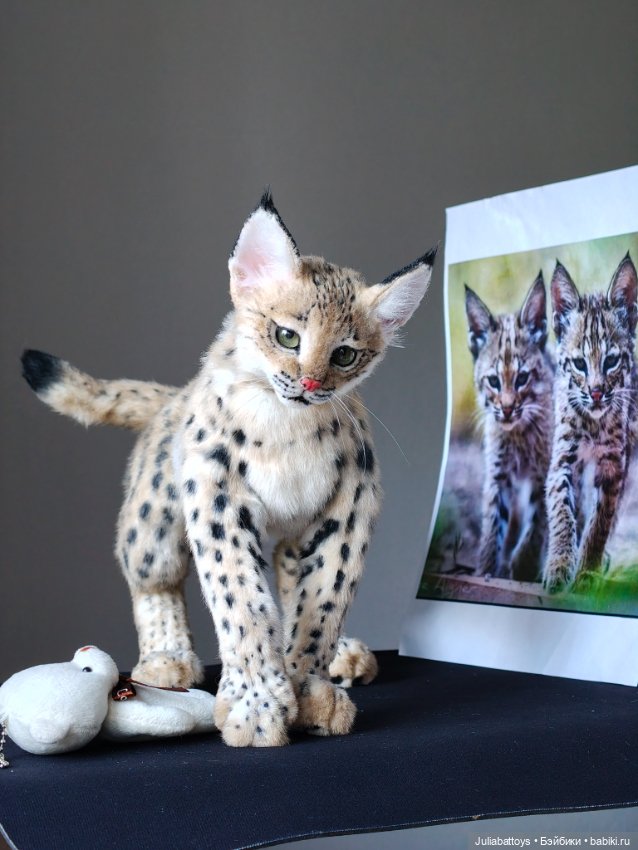 Игрушка рысь. Котенок Иберейской рыси (фото 2)
