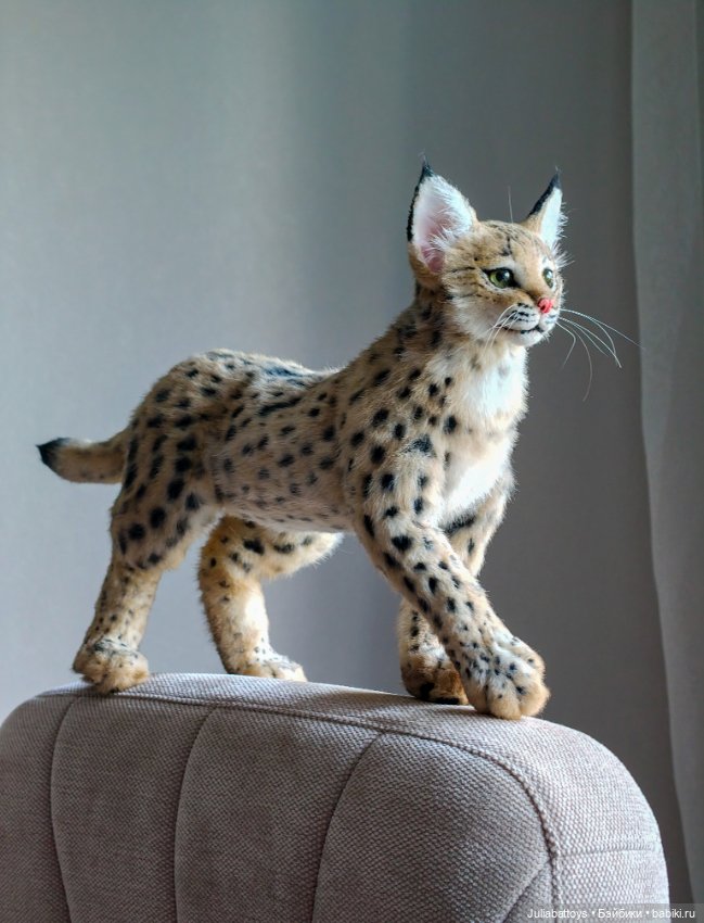 Игрушка рысь. Котенок Иберейской рыси