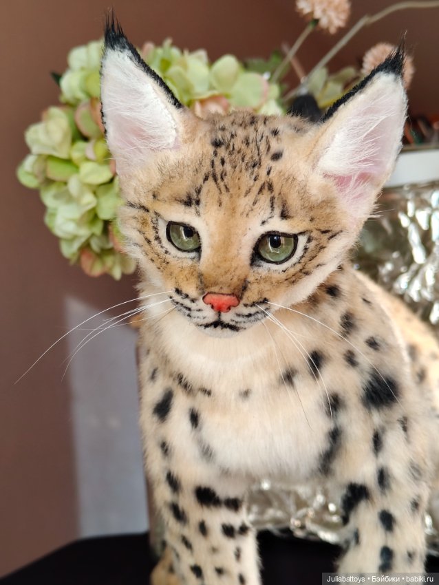 Котенок рыси. Реалистичная игрушка