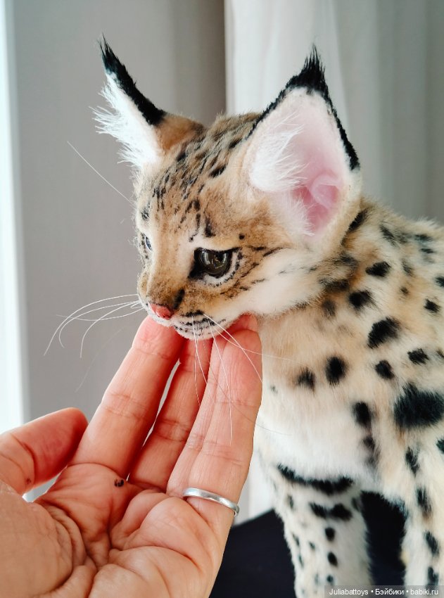Котенок рыси. Реалистичная игрушка