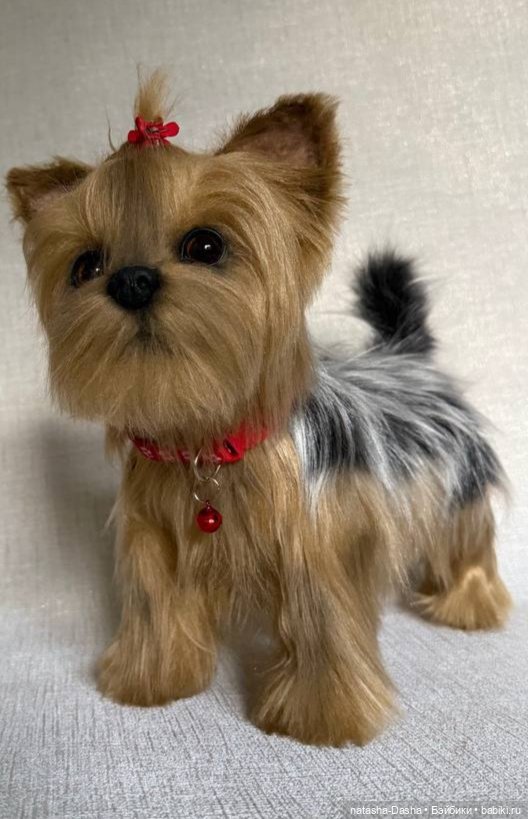 Малышка Йорочка 🐶🐕🐾 — Игрушки в смешанной технике (мех и глина): Арт (фото 9)