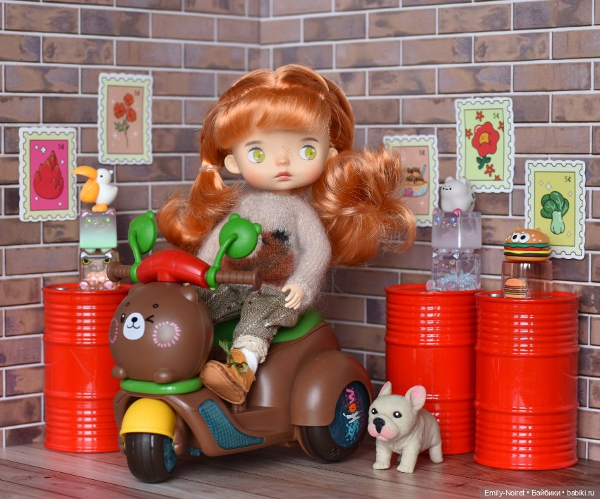 Молли на байке — Куклы Xiaomi Monst (Сяоми) и Pipitom: шарнирные