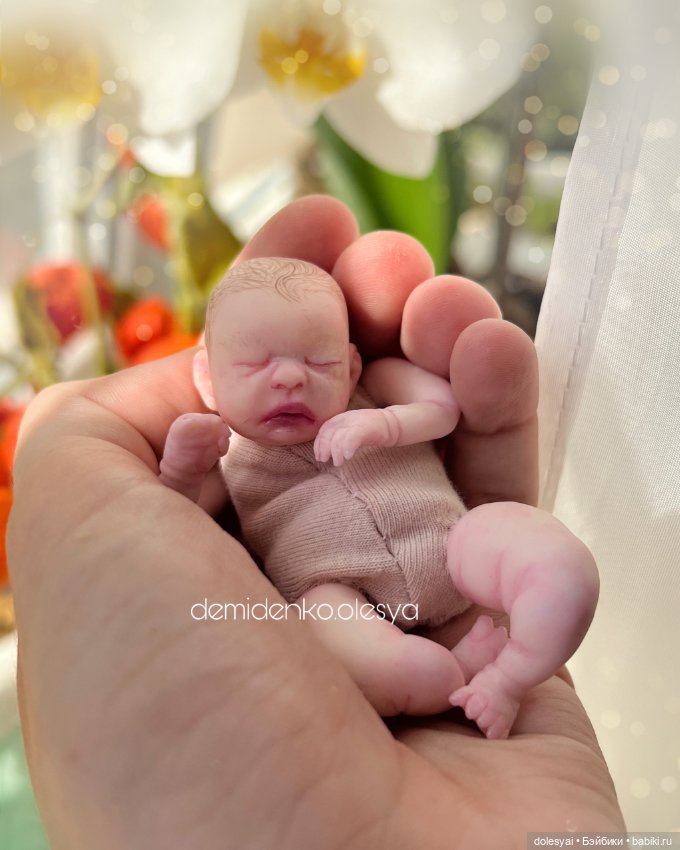 Миниреборн Октавия🍃💖 Миниатюрная кукла младенец (фото 4)