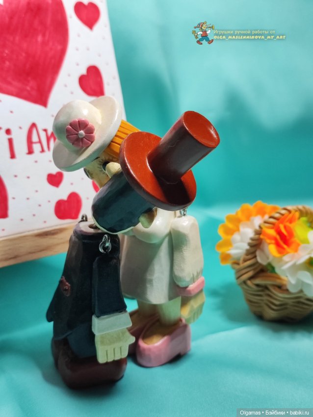 Жених и невеста 💗 — Авторские игрушки из дерева: резьба (фото 3)