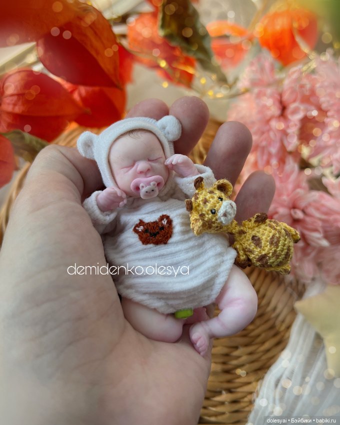 Миниреборн Октавия 💖🍃 миниатюрная кукла младенец (фото 4)