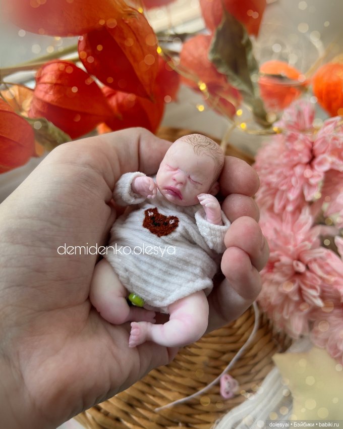 Миниреборн Октавия 💖🍃 миниатюрная кукла младенец (фото 5)