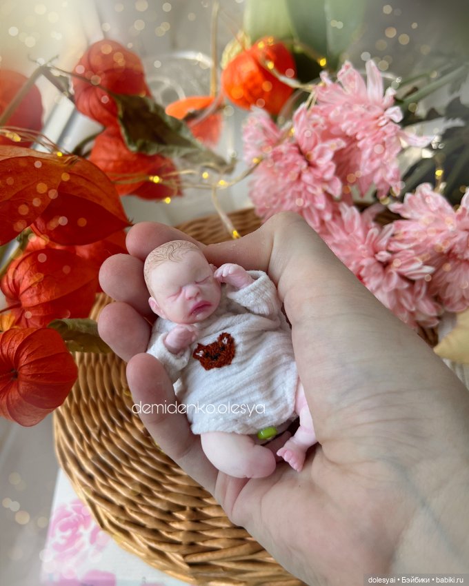 Миниреборн Октавия 💖🍃 миниатюрная кукла младенец (фото 8)