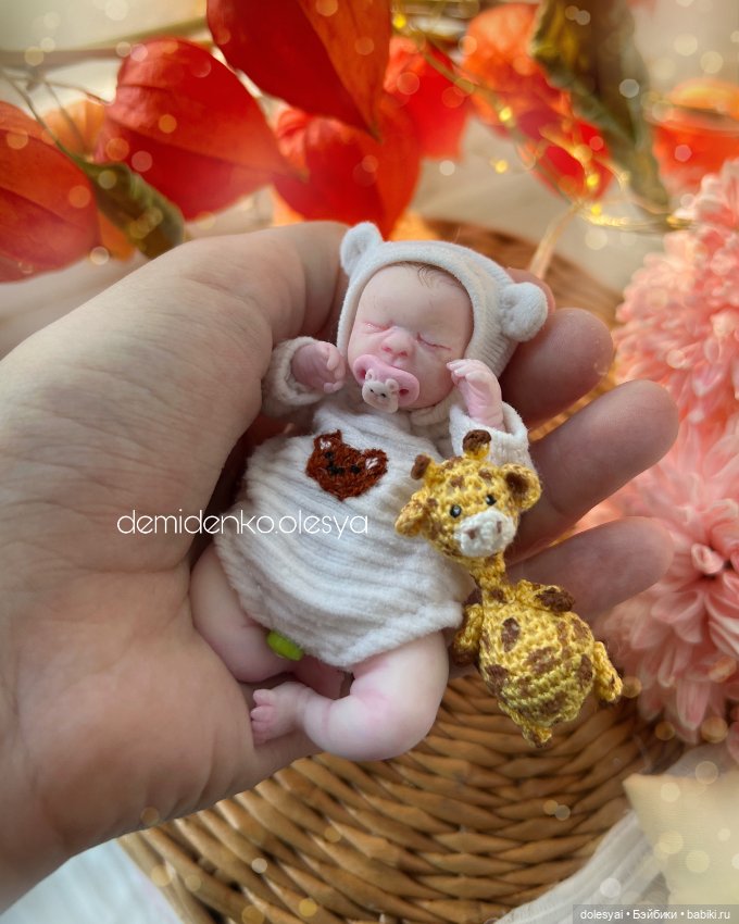 Миниреборн Октавия 💖🍃 миниатюрная кукла младенец (фото 3)