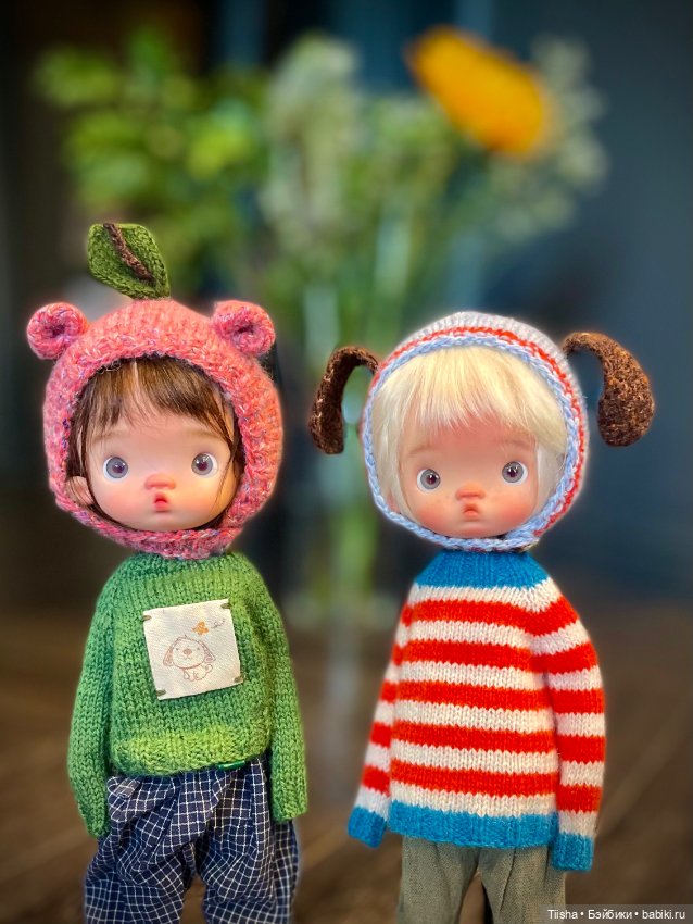 Яркие шапочки для Daya doll и Bubble от itswafflecon