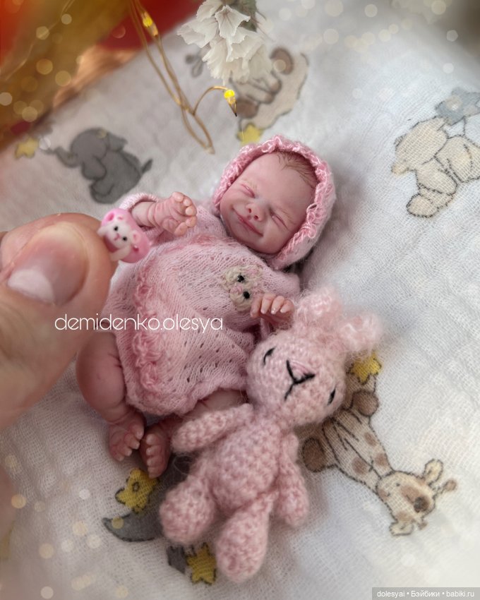 Миниатюрная кукла младенец Есения. Миниреборн (фото 6)