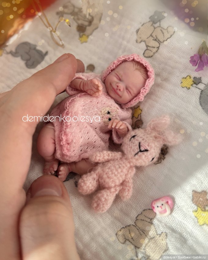 Миниатюрная кукла младенец Есения. Миниреборн (фото 4)