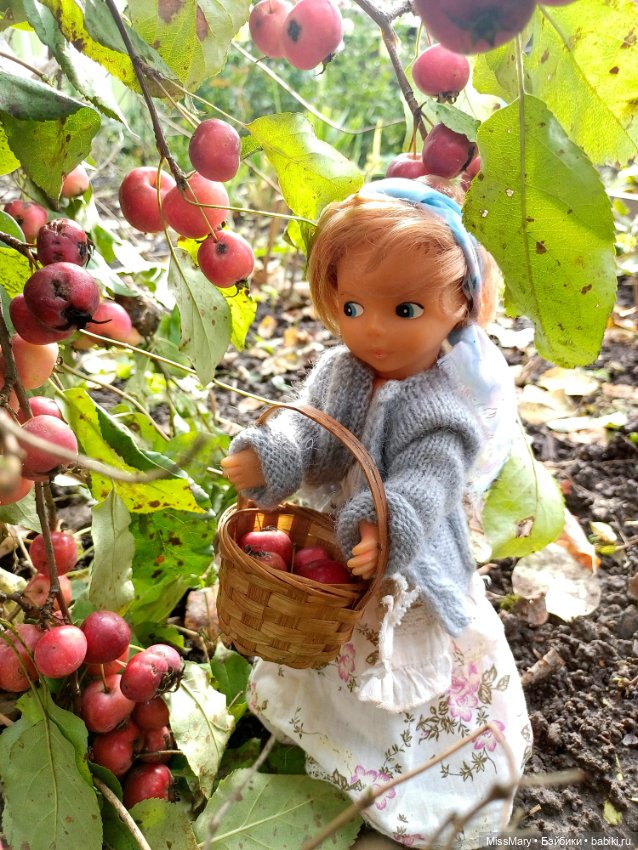 Ульяна и яблоки 🍎🍎🍎 — Винтажные куклы ГДР (Немки): Бигги