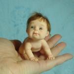 Ленька - мини кукла своими руками, авторская работа из фимо