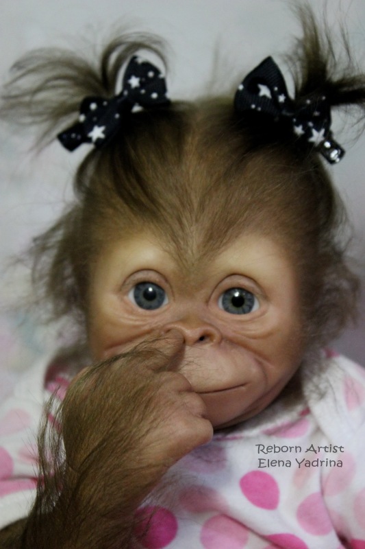 Обезьянка Бинди. Куклы реборн Елены Ядриной