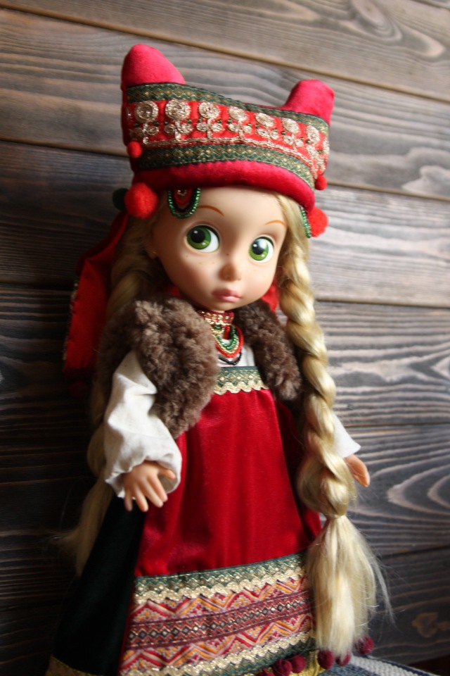 Русский народный костюм с кичкой для кукол Дисней Аниматорс (фото 4)