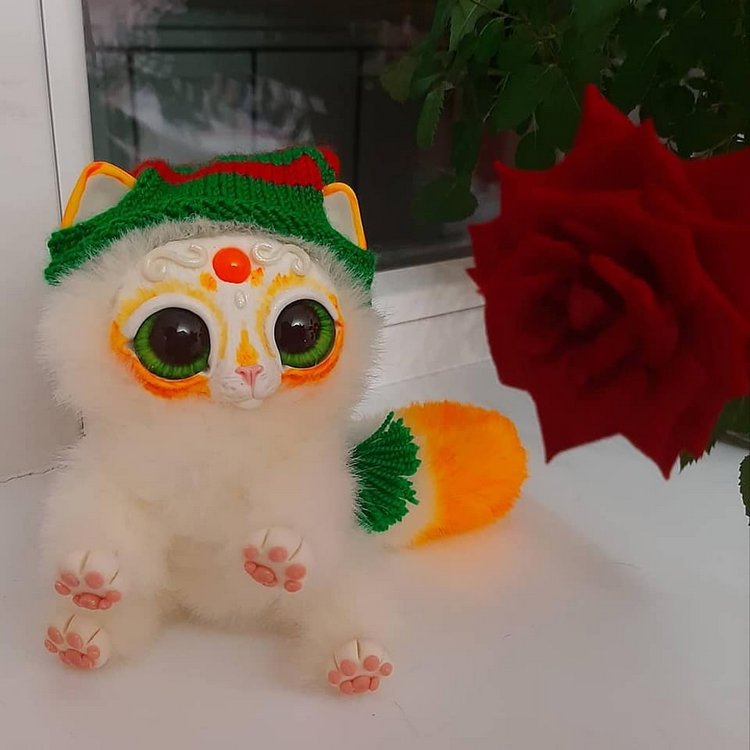 Осенний вечер и Мирис — Игрушки в смешанной технике (мех и глина): Арт (фото 3)