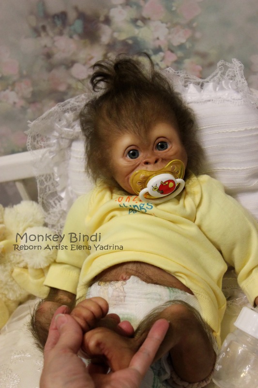 Обезьянка Бинди. Куклы реборн Елены Ядриной