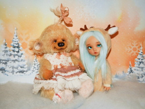 Зимние зарисовки - стеснительный Оленёнок (фото 5)