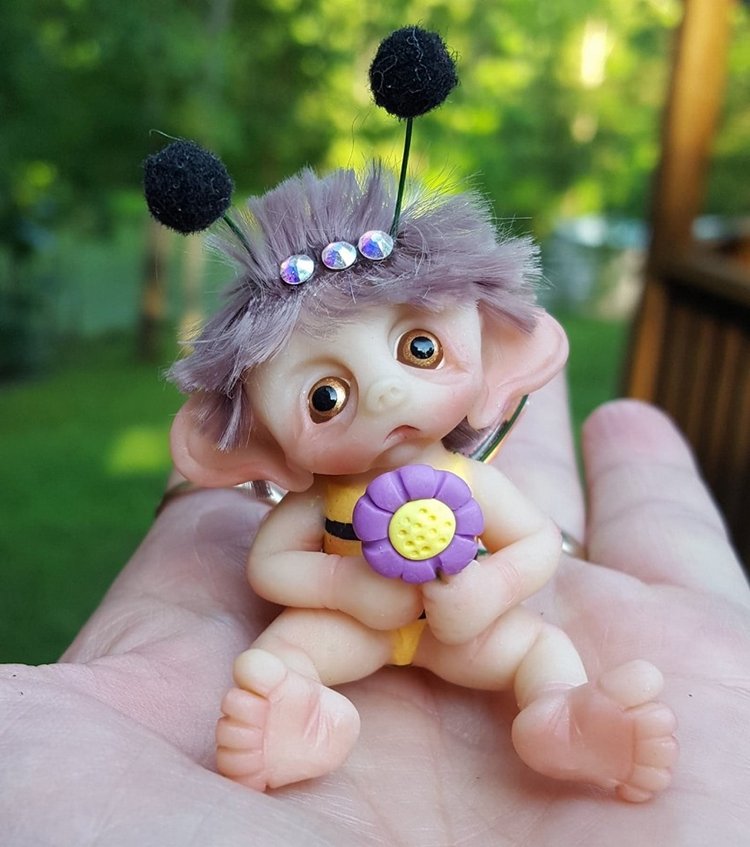 Авторские малыши из полимерной глины: Gail's Fantasy Baby Miniatures (фото 5)