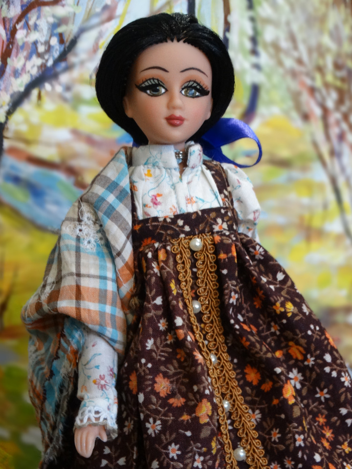 Шьём русский костюм для куклы формата Барби