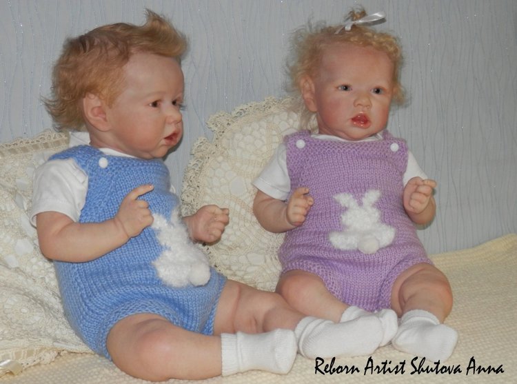 Сладкая парочка зайчат — Куклы Реборн (Reborn): работы мастеров (фото 6)