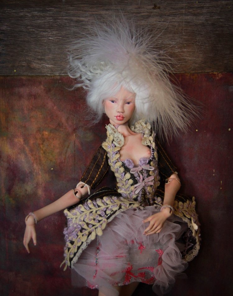 Рококо наряд для Парадиз — Авторские шарнирные куклы своими руками: лепка (фото 6)