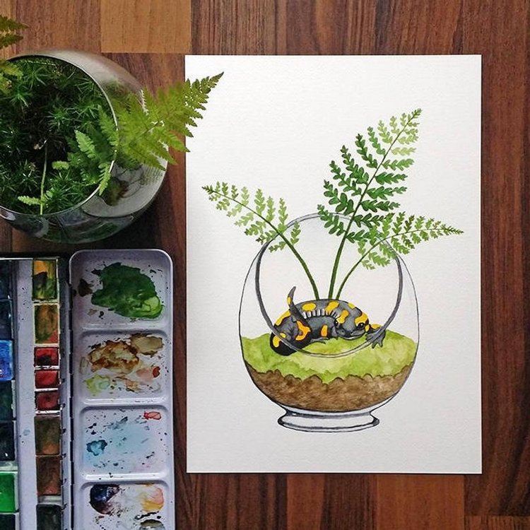 SnailMaidenStudio - Акварельные иллюстрации маленьких живых существ