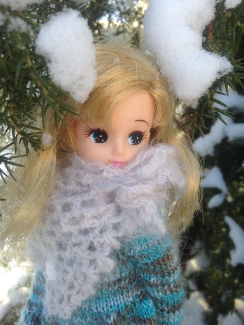 Снежная фотосессия с Licca, Takara (фото 9)