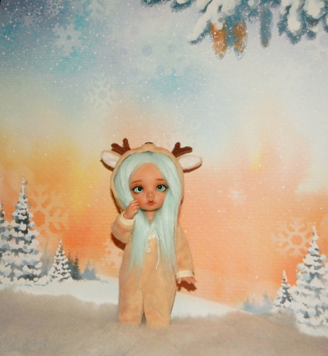 Зимние зарисовки - стеснительный Оленёнок (фото 8)