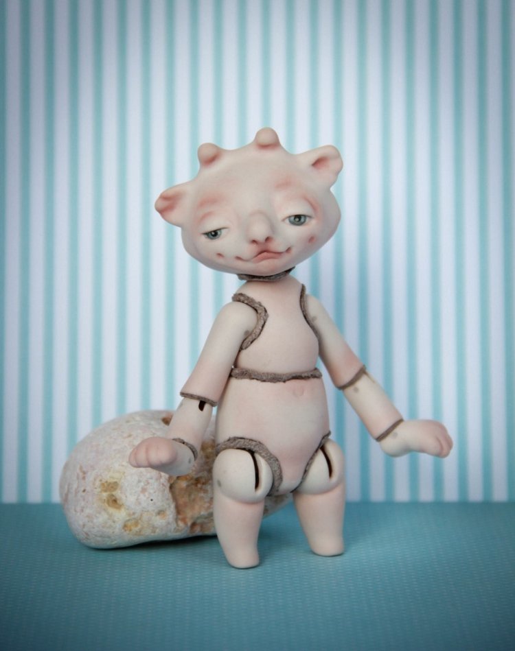 Фарфоровые тролли — Авторские шарнирные куклы своими руками: лепка (фото 8)