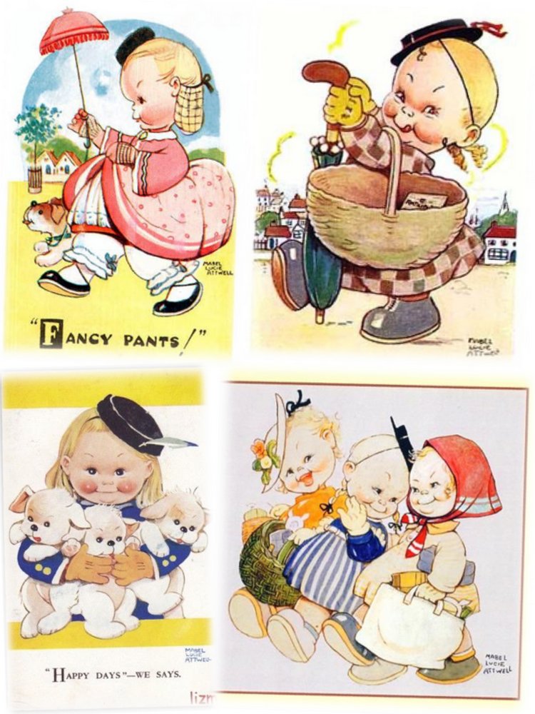 Beatrice Perini. Авторские работы ООАК из глины "терракота" - Mabel Lucie Attwell, часть 2