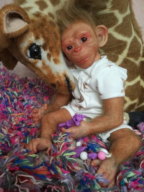 Бонька-обезьянка реборн Рязановой Елены