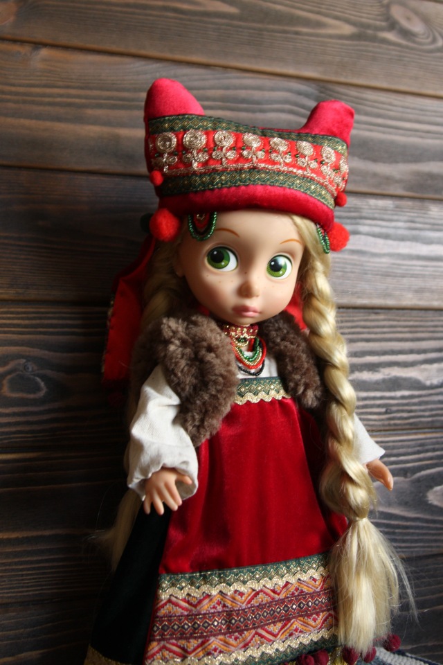 Русский народный костюм с кичкой для кукол Дисней Аниматорс (фото 5)