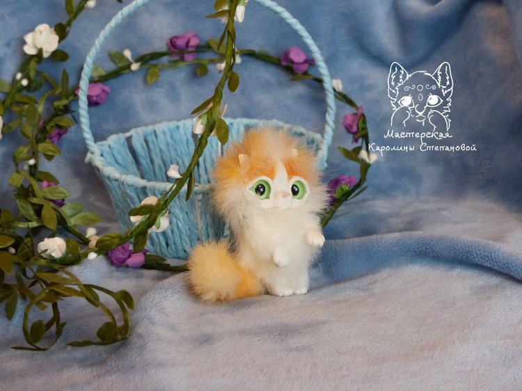 Котики и только котики — Игрушки в смешанной технике (мех и глина): Арт