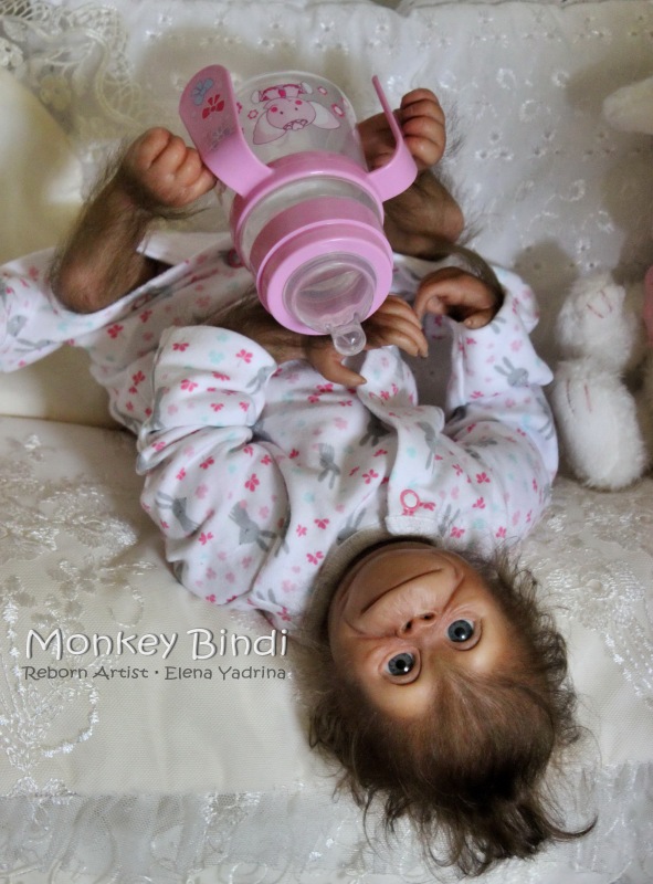 Обезьянка Бинди. Куклы реборн Елены Ядриной (фото 6)
