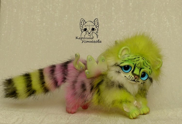 Ахисмио Тигровый — Игрушки в смешанной технике (мех и глина): Арт (фото 6)